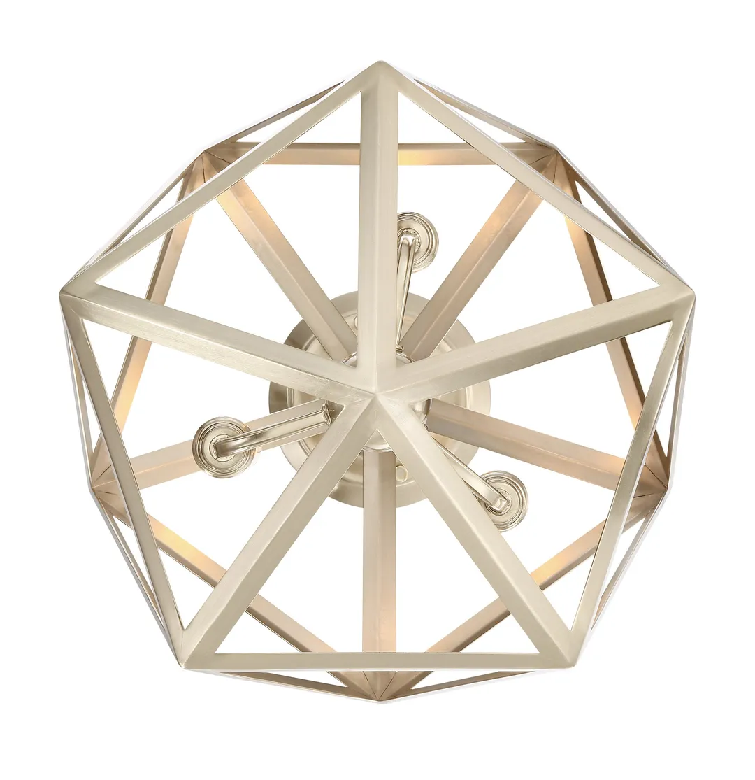 Quoizel Liberty Park 13.125-in Gold Casual/Transitional Semi-Flush Mount Light, photo 10 of 10
