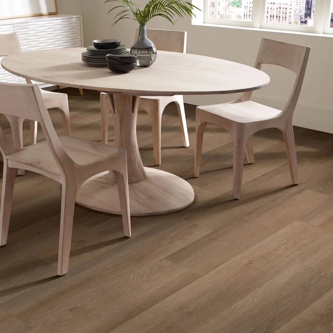 Shaw Boundless 8 Live Sienna Brown 8-mil x 7-in W x 48-in L Waterproof Glue Down Luxury Vinyl Plank Flooring (34.98-sq ft/ Carton), photo 2 of 8