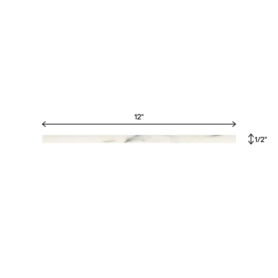 American Olean Genuine Stone Calacatta Gold Honed Marble Pencil Liner Tile, 1/2-in x 12-in, photo 10 of 11
