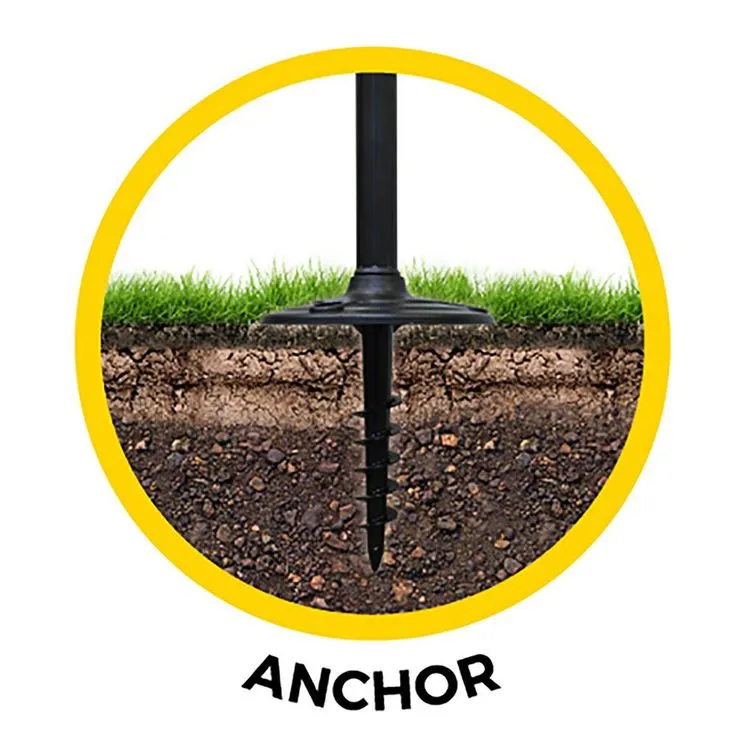 Gama Sonic Baytown II 9.75 in. Black Integrated LED Outdoor Resin Solar Post Light and Lamp Post with EZ-Anchor Base, photo 3 of 4