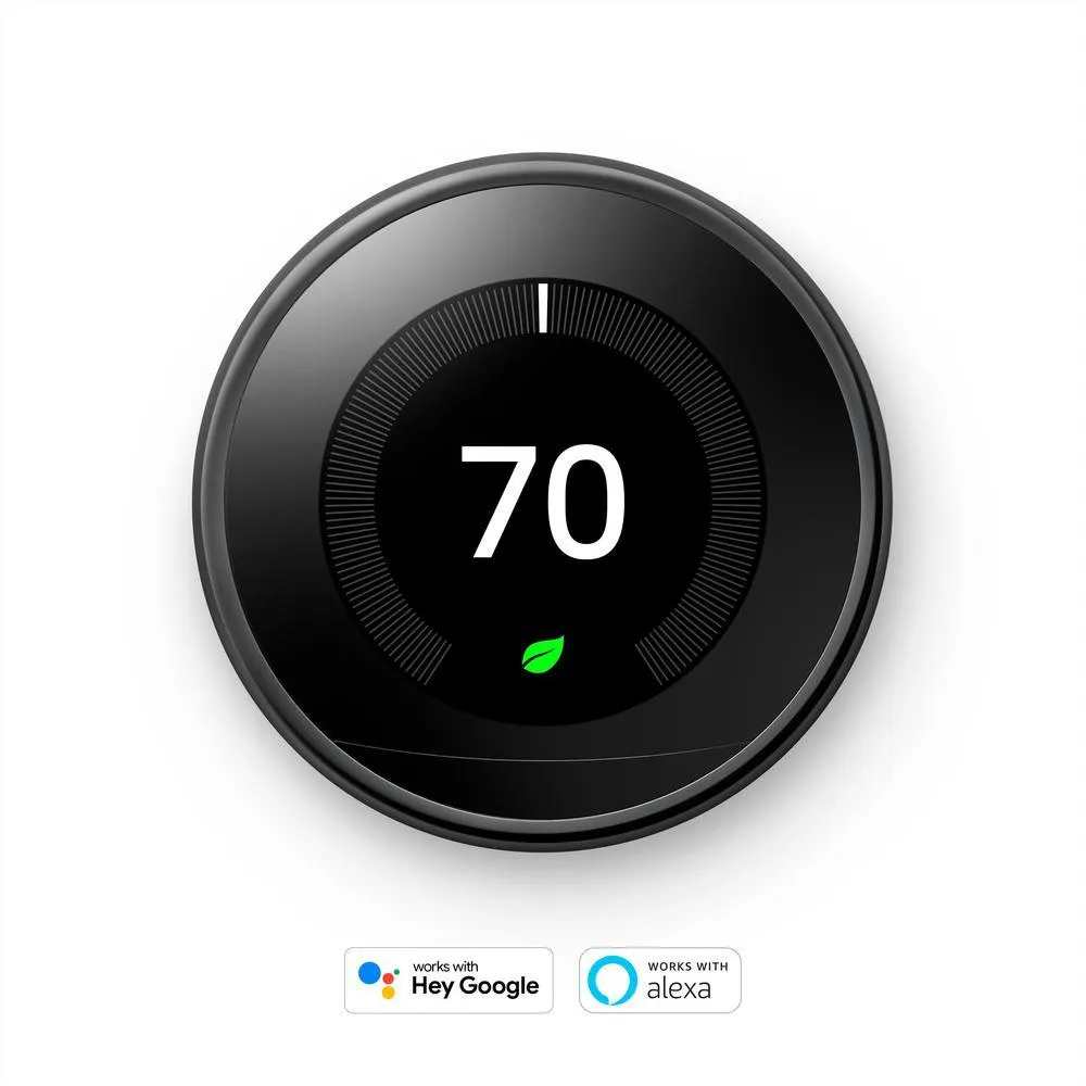 Nest Learning Thermostat 3rd Gen in Mirror Black, photo 2 of 23