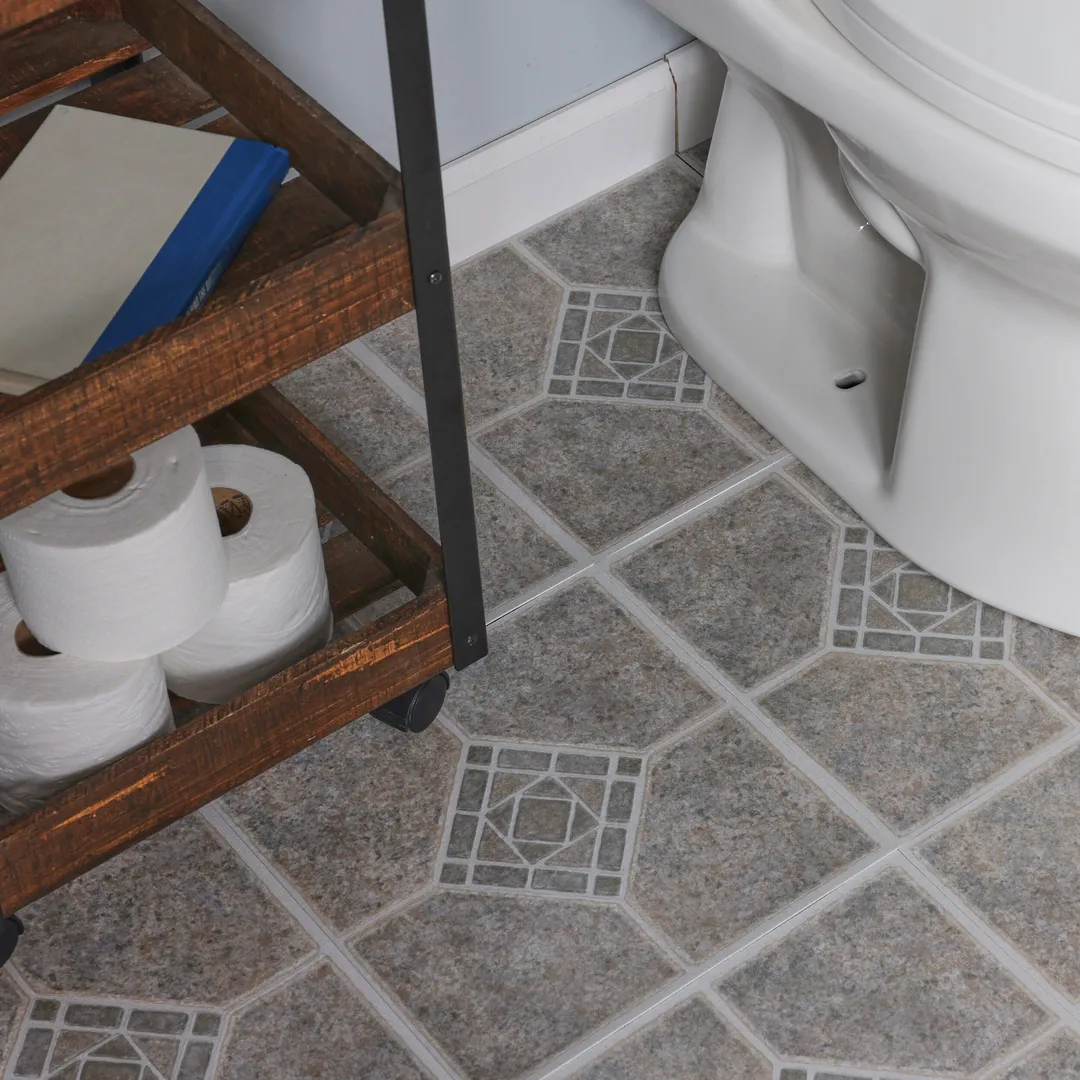 Style Selections Suncrest Basil 12-in x 12-in Water Resistant Peel-and-Stick Vinyl Tile Flooring, 1-sq ft Piece, photo 7 of 8