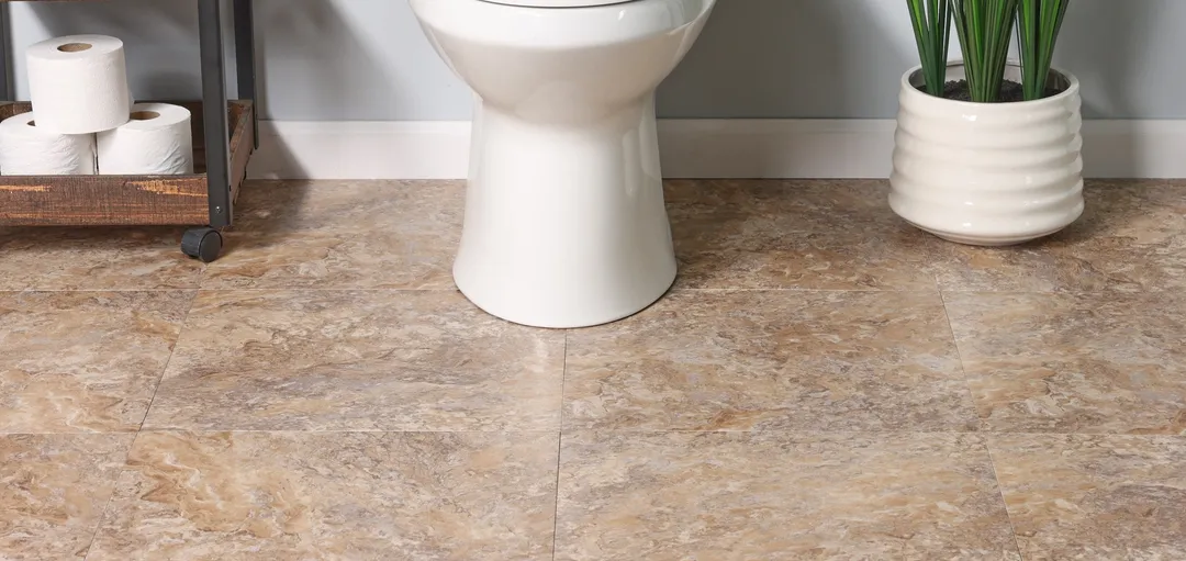 Style Selections Crushed Shell 18-in x 18-in Groutable Water-Resistant Peel-and-Stick Luxury Vinyl Tile Flooring (2.25-sq ft), photo 4 of 8