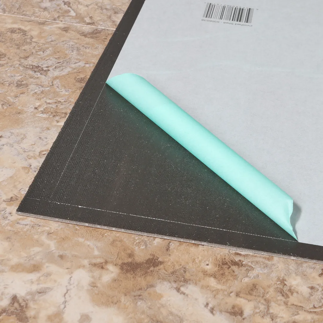 Style Selections Crushed Shell 18-in x 18-in Groutable Water-Resistant Peel-and-Stick Luxury Vinyl Tile Flooring (2.25-sq ft), photo 3 of 8
