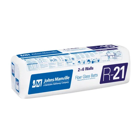 R-21 Unfaced Fiberglass Batt Insulation – 15 × 105 in, 76.56 sq ft