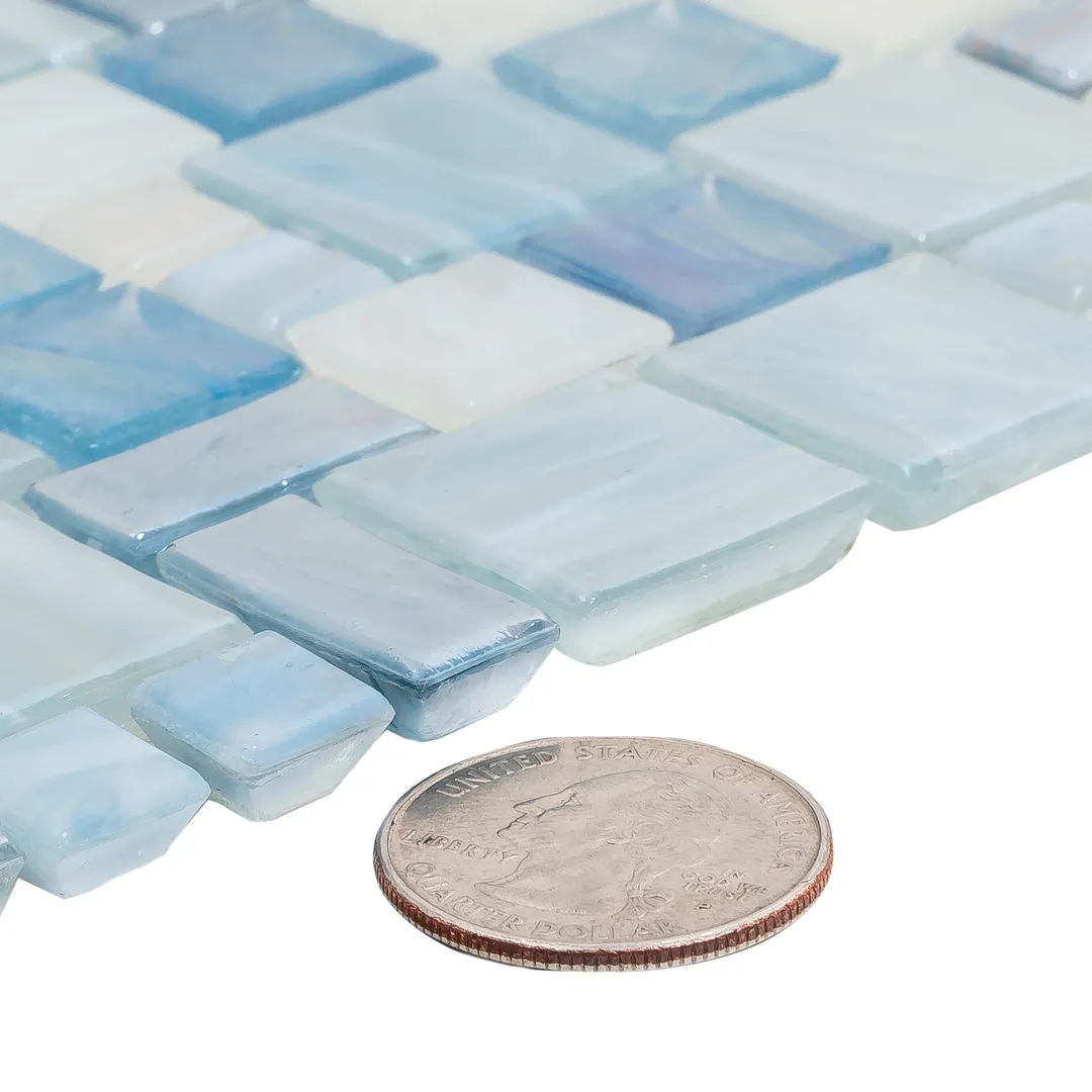 Apollo Tile (Sample) Majeste Gray 4-in x 4-in Glazed Glass Mixed Pattern Floor and Wall Tile, photo 4 of 7