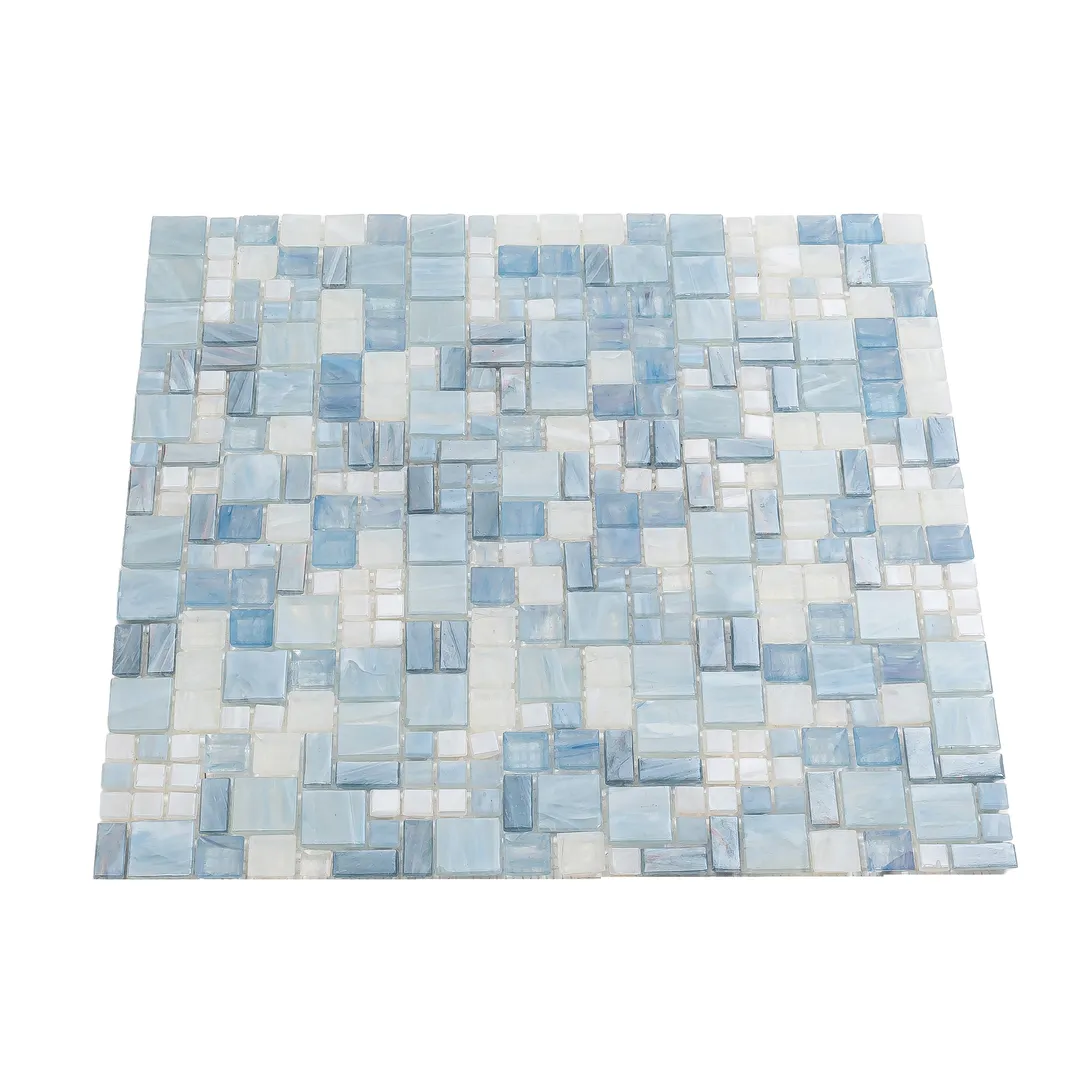 Apollo Tile (Sample) Majeste Gray 4-in x 4-in Glazed Glass Mixed Pattern Floor and Wall Tile, photo 6 of 7