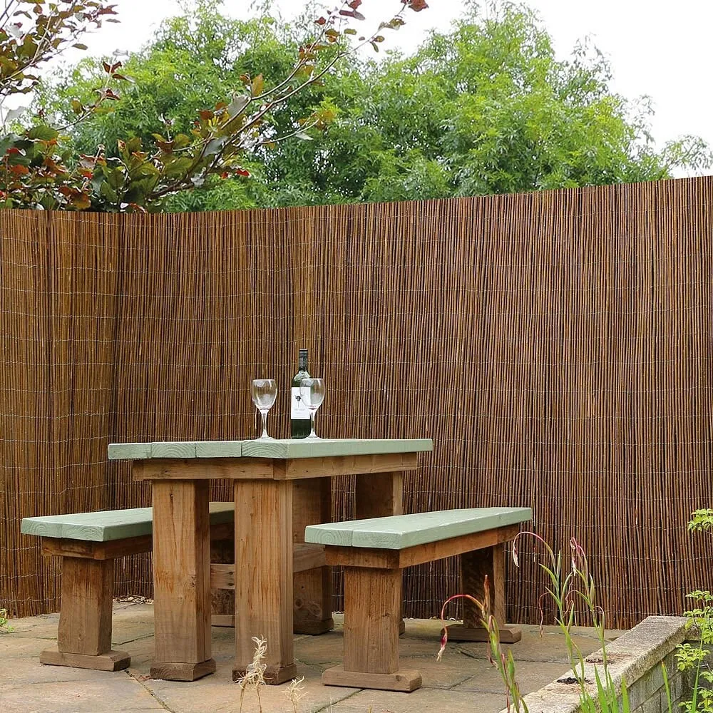 Backyard X-Scapes 16-ft x 6-ft 0.75-Gauge Brown Wood Bamboo Fencing Rolled Fencing, photo 8 of 12