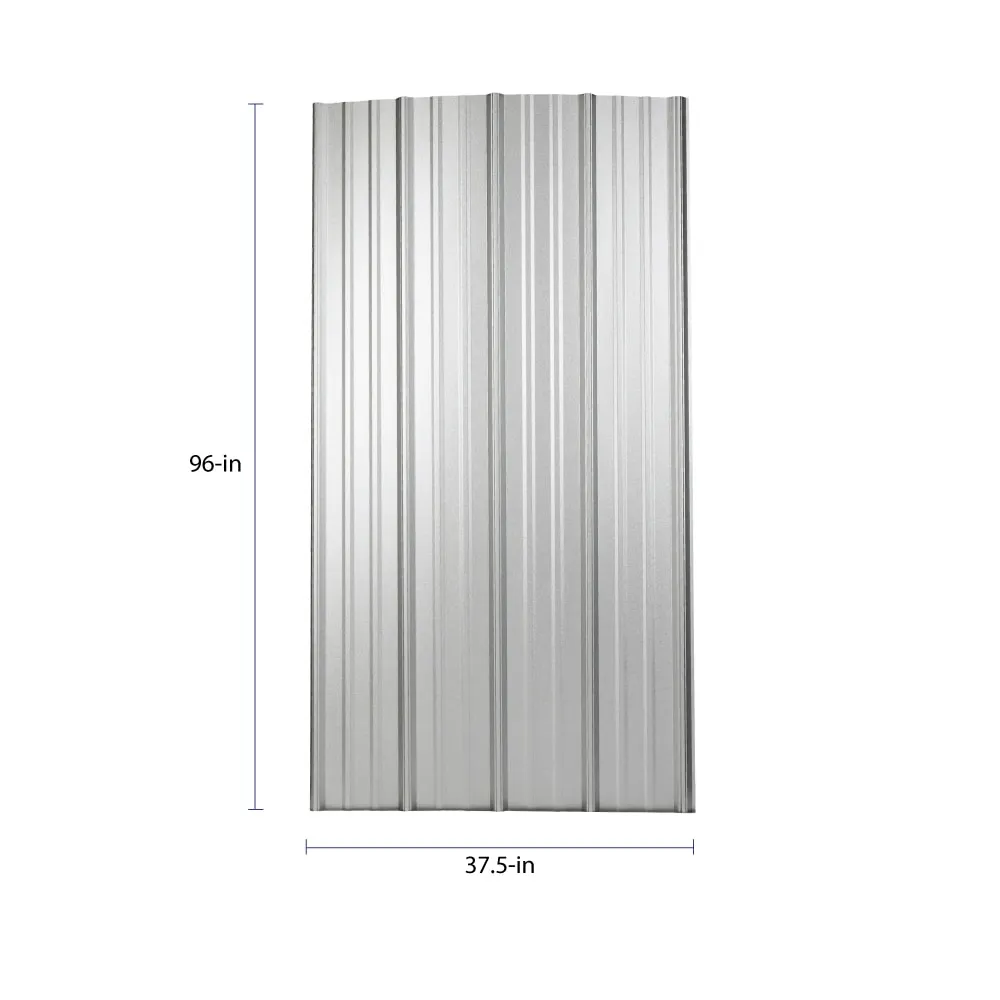 Metal Sales Classic Rib 3-ft x 8-ft Ribbed Galvalume Steel Roof Panel (29-Gauge, 37.5-in Coverage), photo 3 of 3