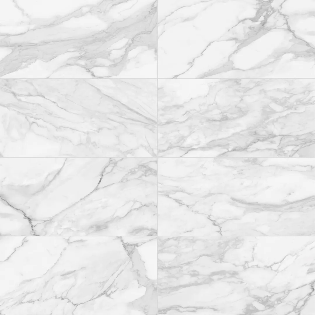 Satori Regent Statuario Abisso 24-in x 48-in Polished Porcelain Marble-Look Floor and Wall Tile, Rectified (7.75-sq ft/Piece), photo 3 of 7