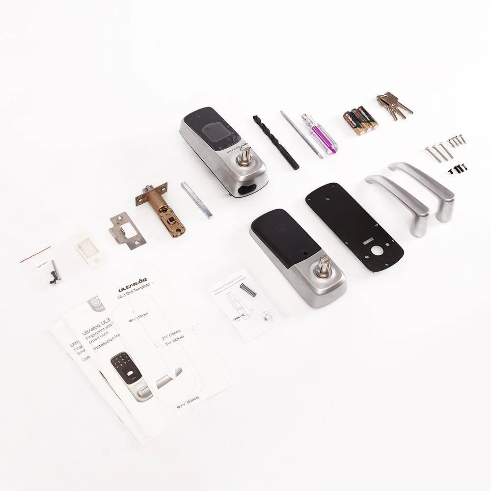 Ultraloq Satin Nickel Bluetooth Enabled Fingerprint and Touchscreen Smart Door Lock, photo 4 of 12