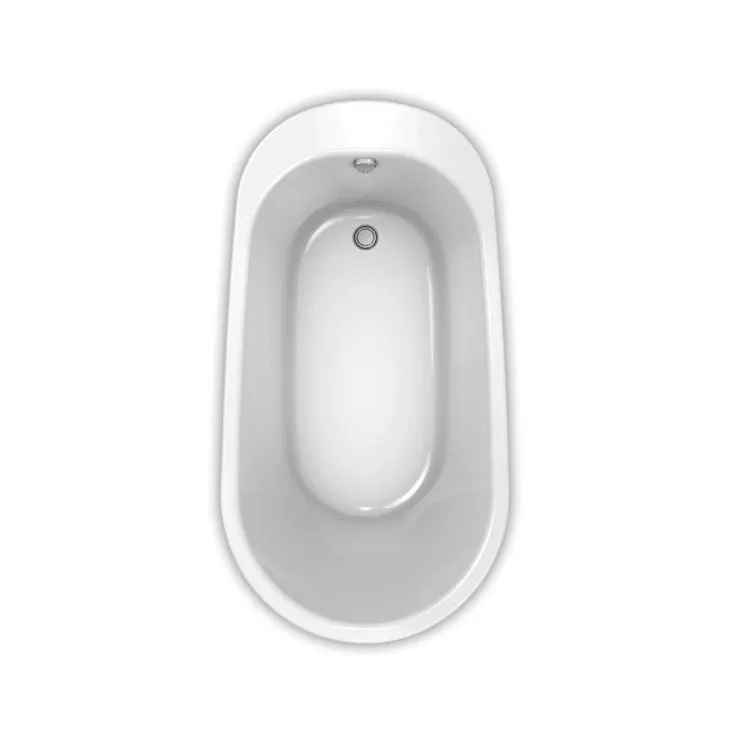 MAAX Sax 60 in. Fiberglass Reversible Drain Non-Whirlpool Flatbottom Freestanding Bathtub in White, photo 5 of 9