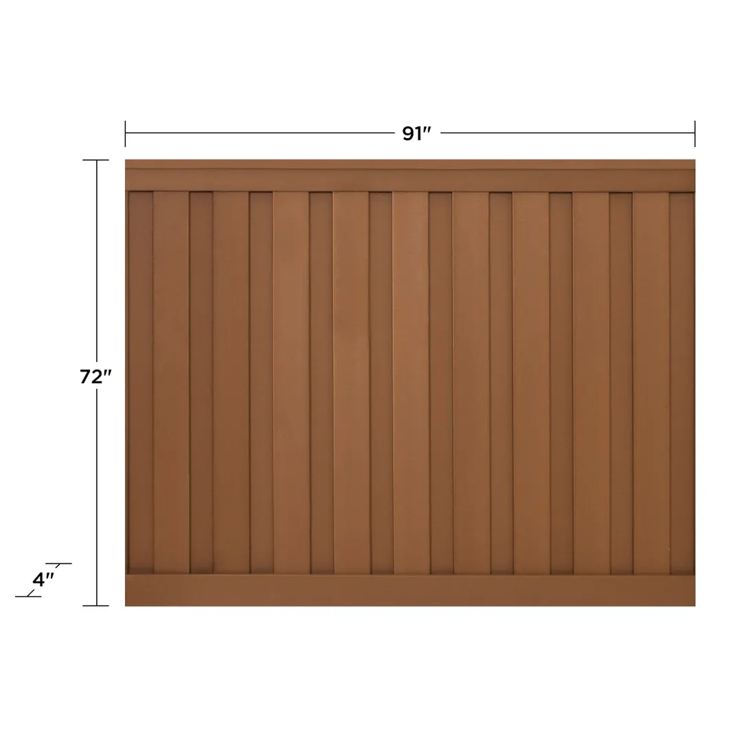 Trex Fencing 6-ft H x 8-ft W 5-Pack Saddle Board-on-board Privacy Composite Fence Panel, photo 5 of 6