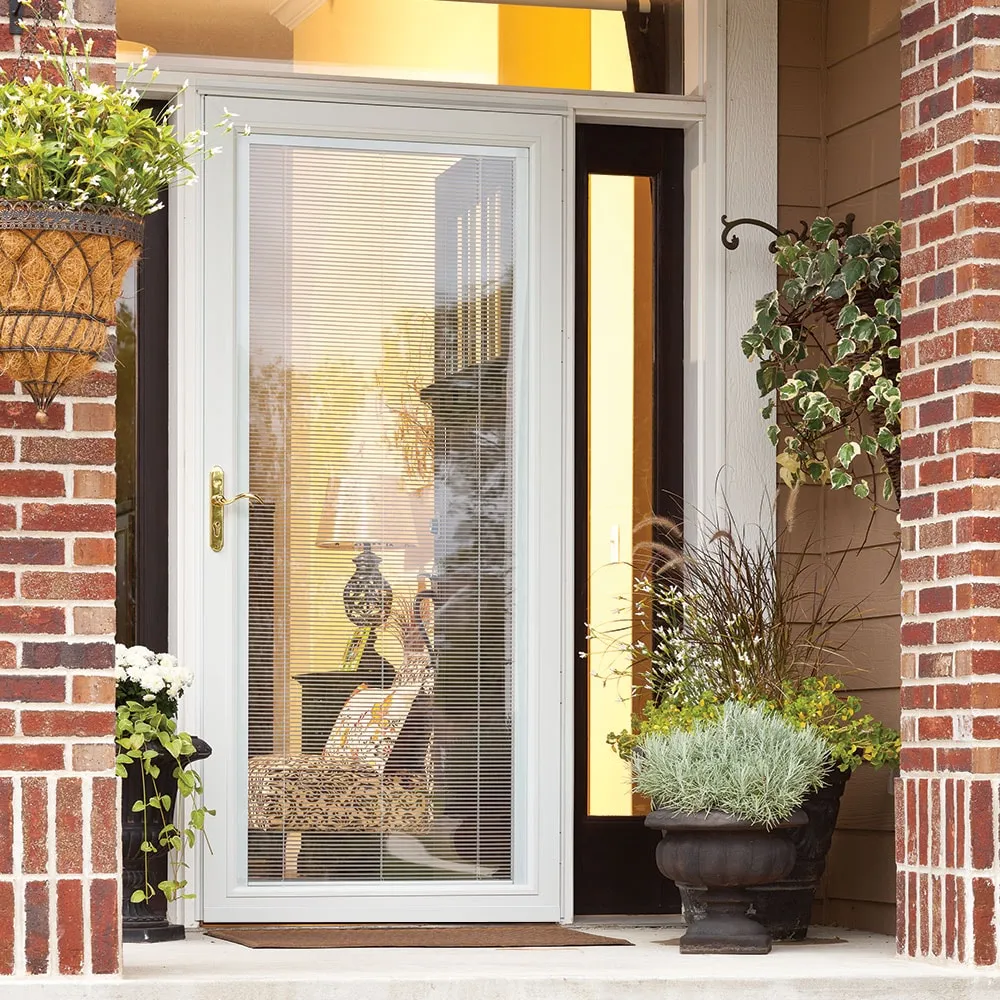 Pella Venetian 36-in x 81-in White Full-View Aluminum Storm Door, photo 5 of 11