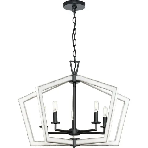 Galloway 5-Light Matte Black Chandelier