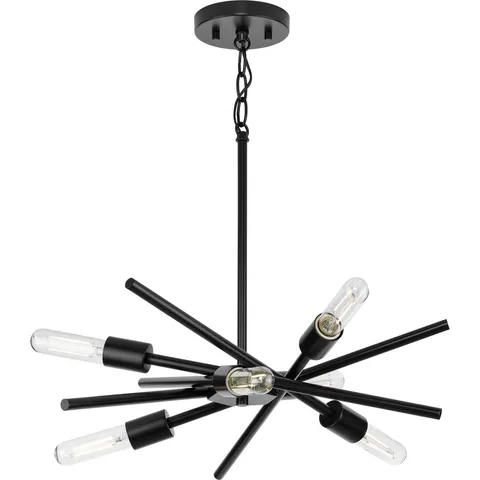 Astra 6-Light Matte Black Chandelier