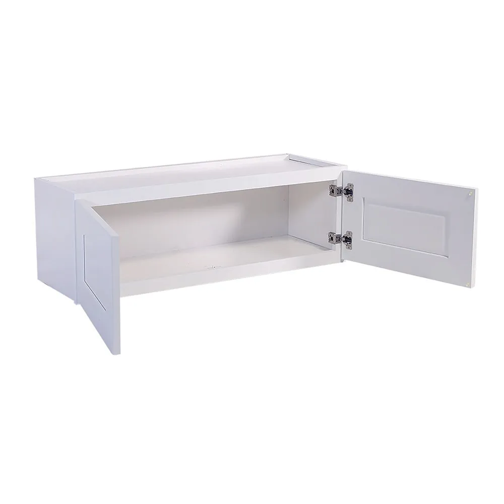 Design House Brookings 36-in W x 18-in H x 12-in D White Unfinished Maple Wall Fully Assembled Plywood Cabinet (Recessed Panel Shaker Door Style), photo 8 of 20