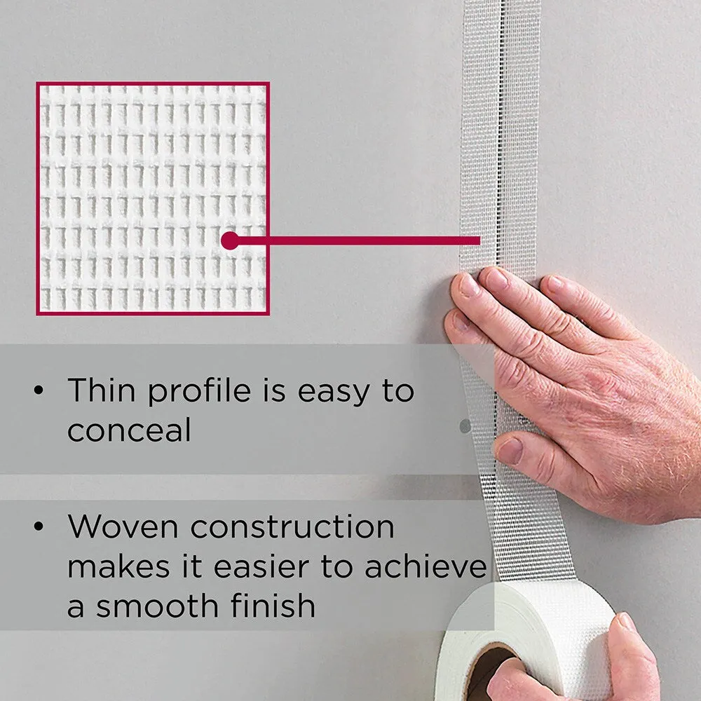 Saint-Gobain ADFORS FibaTape Perfect Finish 1.875-in x 180-ft Mesh Construction Self-adhesive Drywall Joint Tape, photo 11 of 12