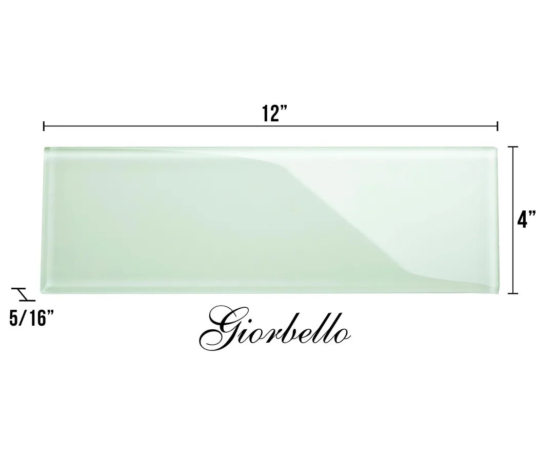 Giorbello Classic Premium Winter Sage 4-in x 12-in Glossy Glass Subway Wall Tile (5-sq. ft/ Carton), photo 7 of 7