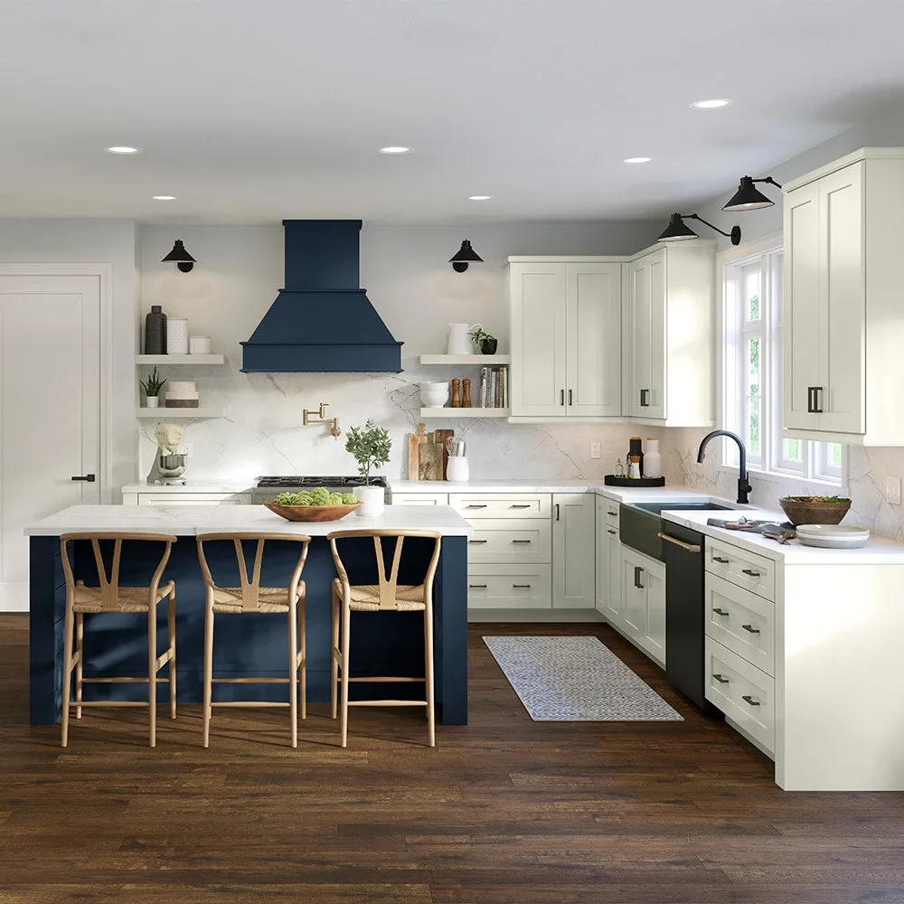 allen + roth Aveley 30-in W x 20.625-in H x 12-in D Linen Wall Fully Assembled Cabinet (Flat Panel Shaker Door Style), photo 6 of 18