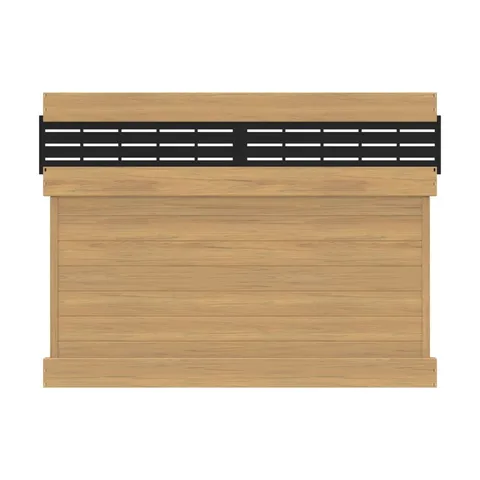 Cypress Vinyl Fence Panel with Decorative Topper