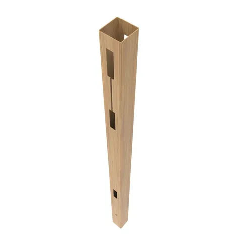 Woodgrain Cypress Vinyl Fence Post, 9 ft × 5 in