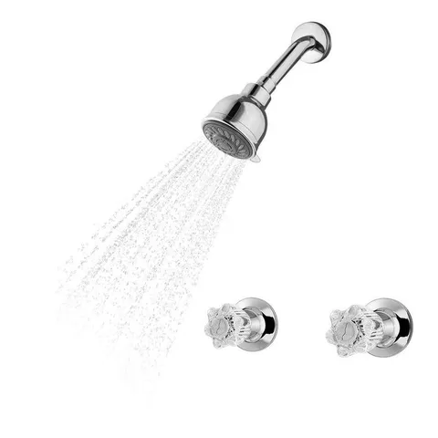 Bedford 2-Handle 3-Spray Round Shower Faucet in Polished Chrome