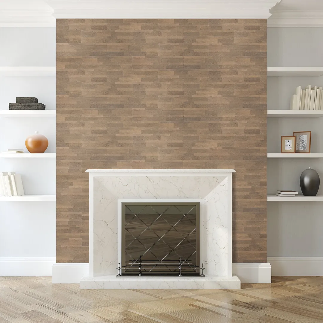 Achim Bolder Stone 6 in. x 24 in. Peel-and-Stick Vinyl Backsplash, Mocha – 6 Tiles/6 sq. ft., photo 6 of 6