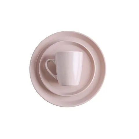 32-Piece Casual Pink Stoneware Dinnerware Set (Set for 8)