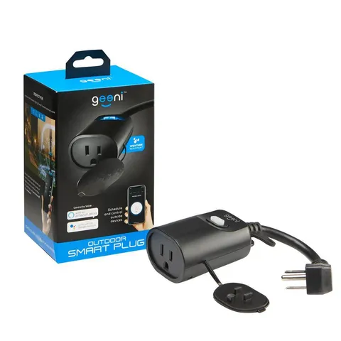 15 Amp Outdoor Smart Wi-Fi Plug, Black