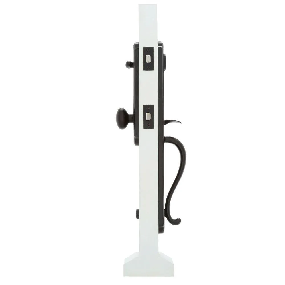 Elegance Single Cylinder Oil-Rubbed Bronze Philbrook Door Handleset with Impresa Knob, photo 2 of 5