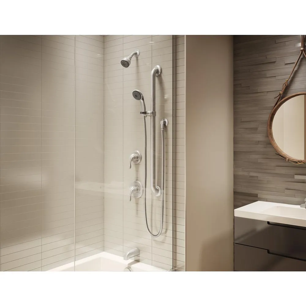 Symmons Origins Temptrol Single-Handle 1-Spray Tub and Shower Faucet with Integral Stops in Satin Nickel (Valve Included), photo 2 of 4