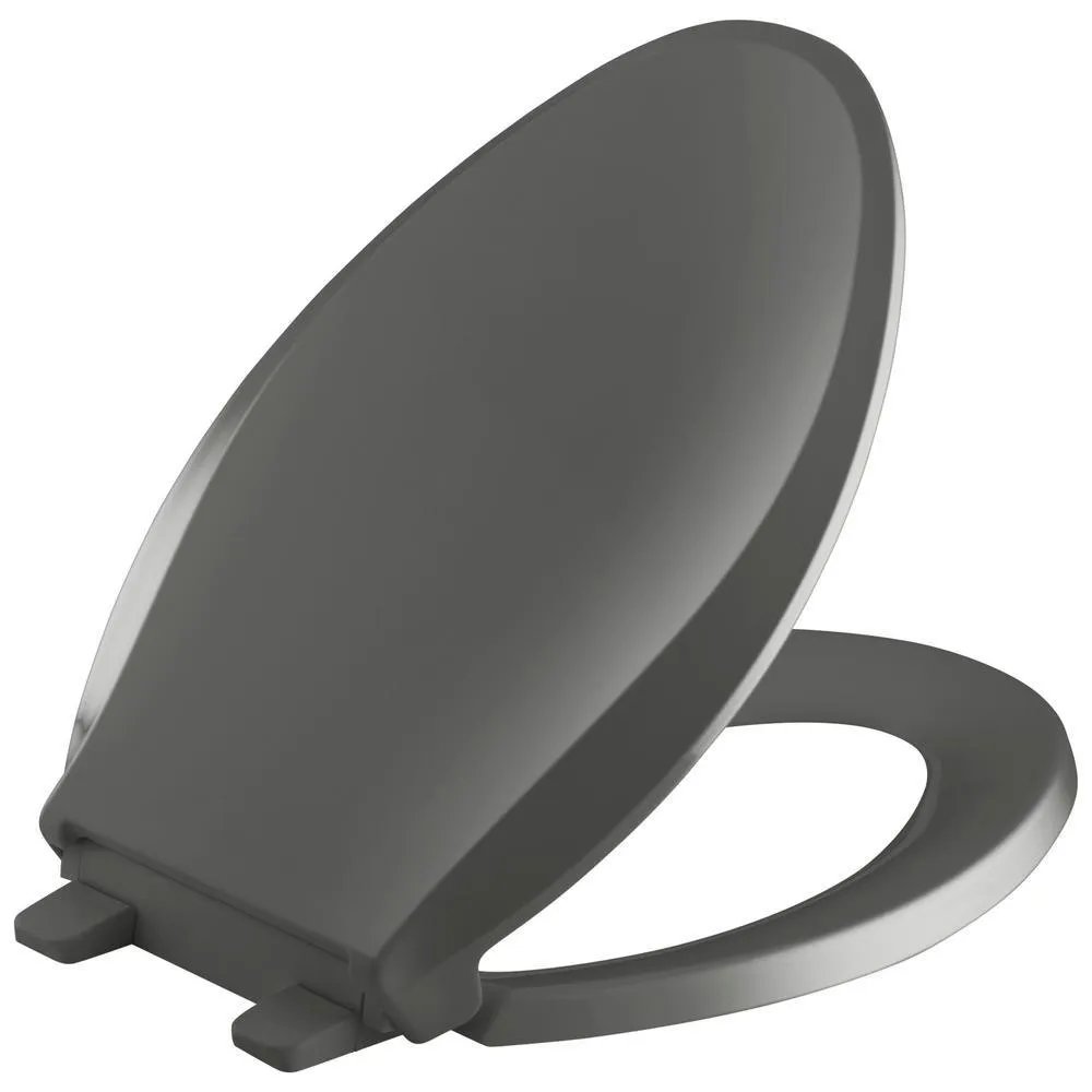 Cachet Quiet-Close Elongated Closed Front Toilet Seat with Grip-Tight Bumpers in White, photo 15 of 22