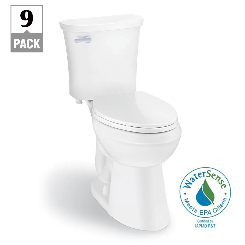 Power Flush 2-Piece 1.28 GPF Single Flush Elongated Toilet in White with Slow-Close Seat Included (3-Pack), photo 11 of 12