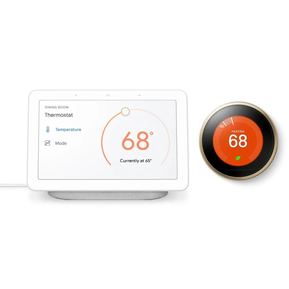 Nest Hub Chalk + Nest Learning Thermostat 3rd Gen in White, photo 17 of 20