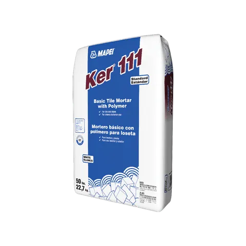 Ker 111 White Basic Tile Mortar with Polymer, 50 lbs