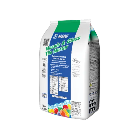 Mosaic & Glass Tile Mortar, 10-lb Bright White Polymer-Enriched Thinset