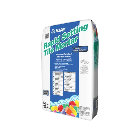 Rapid Setting 50-lb Gray Thin-Set Tile Mortar