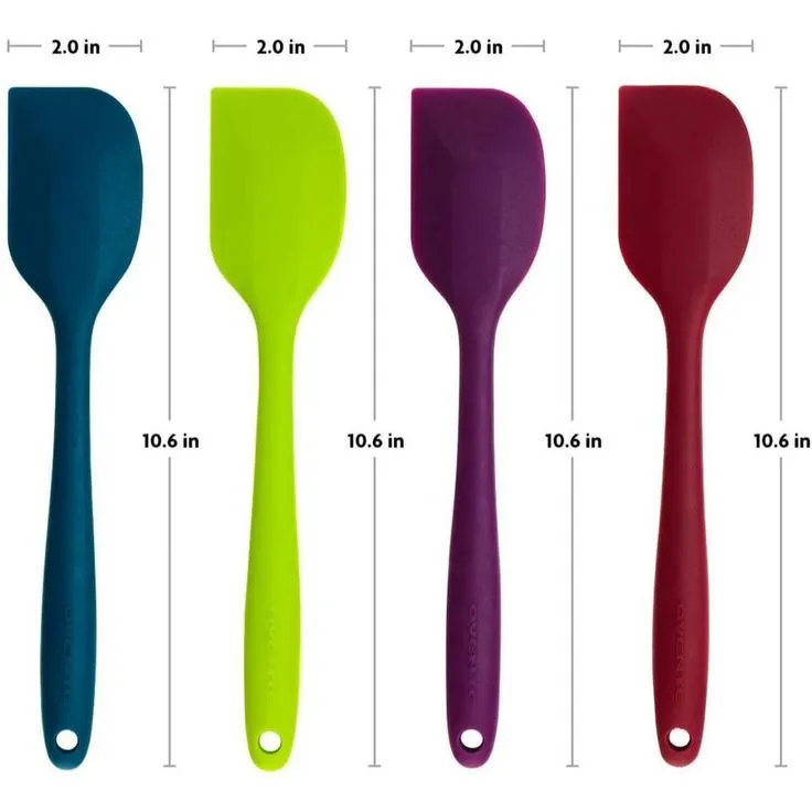 Premium Silicone BPA-Free Spatula, Stainless Steel Core, 500°F Heat-Resistant, Non-Stick, Dishwasher Safe (Set of 4), photo 3 of 8