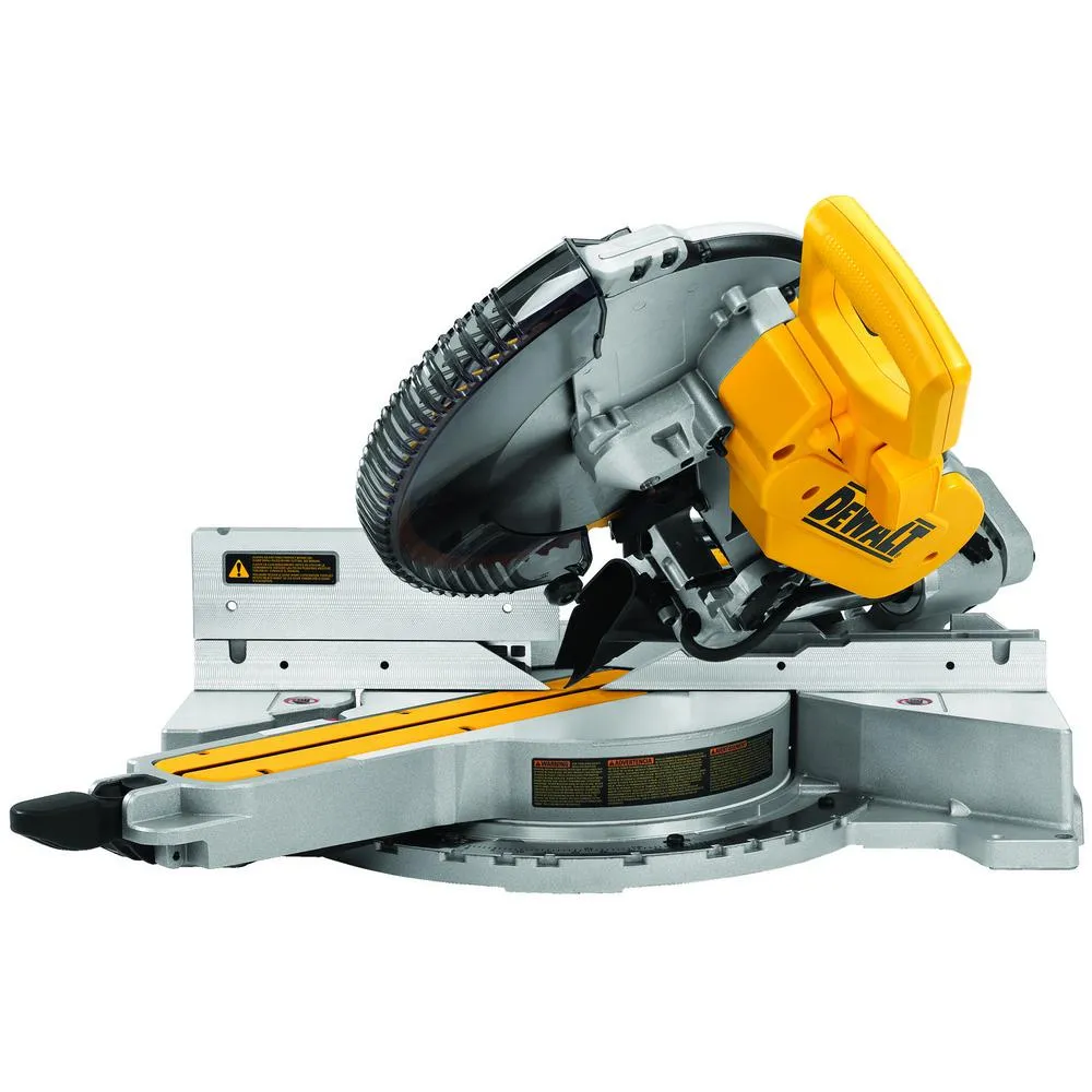 DEWALT 15 Amp Corded 12 in. Double-Bevel Sliding Compound Miter Saw with Bonus 20 Series 12 in. 60T Fine Finish Saw Blade, photo 10 of 13