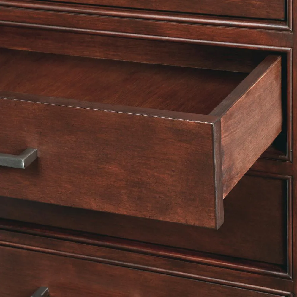 Hatton 24 in. W x 70-3/4 in. H x 16 in. D Bathroom Linen Storage Tower Cabinet in Dark Chestnut, photo 7 of 8
