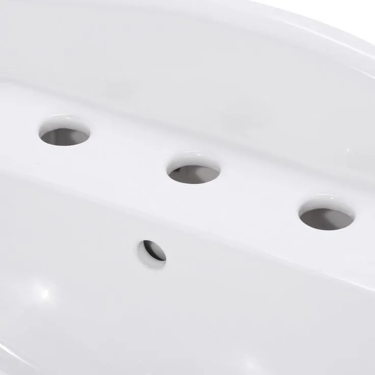 Foremost Series 1930 20-1/4 in. Pedestal Sink Basin in White, photo 2 of 5