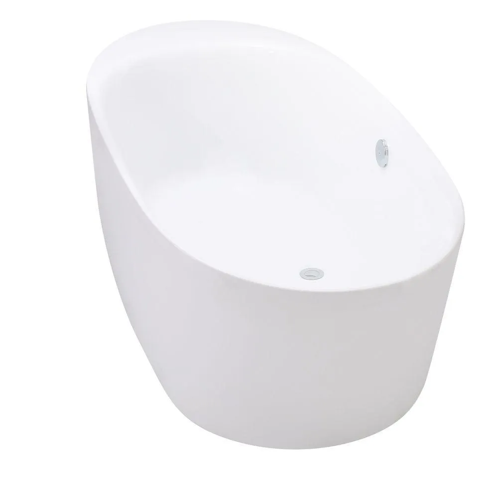 Logan 71 inches Center Drain Freestanding Bathtub in Glossy White, photo 2 of 7
