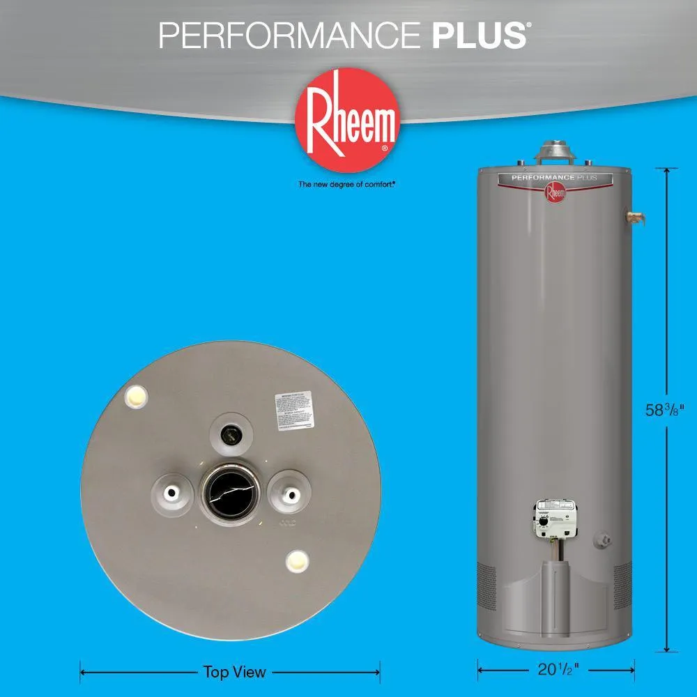 Performance Plus 50 Gal. Tall 9 Year 38,000 BTU Ultra Low NOx (ULN) Natural Gas Tank Water Heater, photo 2 of 6