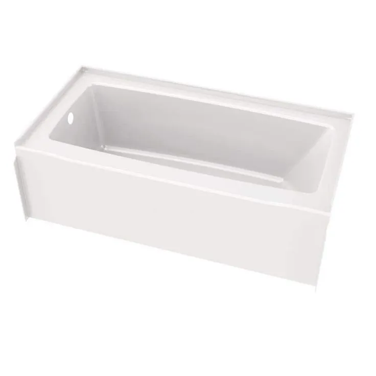 Delta Classic 500 60 in. x 30 in. Alcove Left Drain Bathtub and Wall Surrounds in High Gloss White, photo 5 of 8
