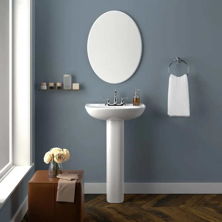 Barclay Products Cynthia 520 Pedestal Combo Bathroom Sink in White, photo 2 of 3
