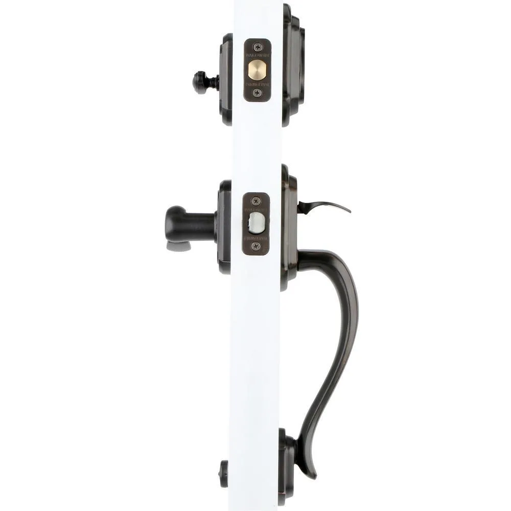 Prestige Medina Single Cylinder Venetian Bronze Door Handleset with Arch Rose Madrina Door Lever feat SmartKey Security, photo 3 of 6