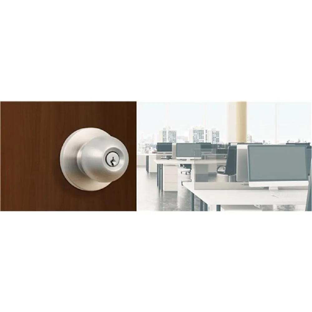 Commercial 2-1/8 in. Grade 2 Satin Chrome Keyed Entry Door Knob, photo 6 of 6
