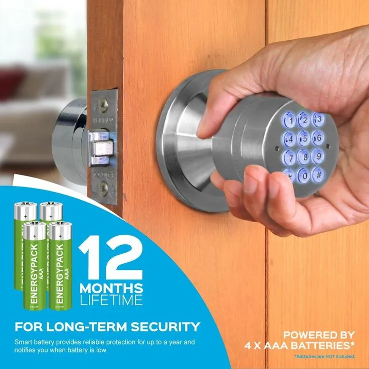TurboLock Weatherproof Electronic Smart Bluetooth Keyless Door Lock w/ App, Live Monitoring, and Keyless Entry - Easy Installation, photo 3 of 7