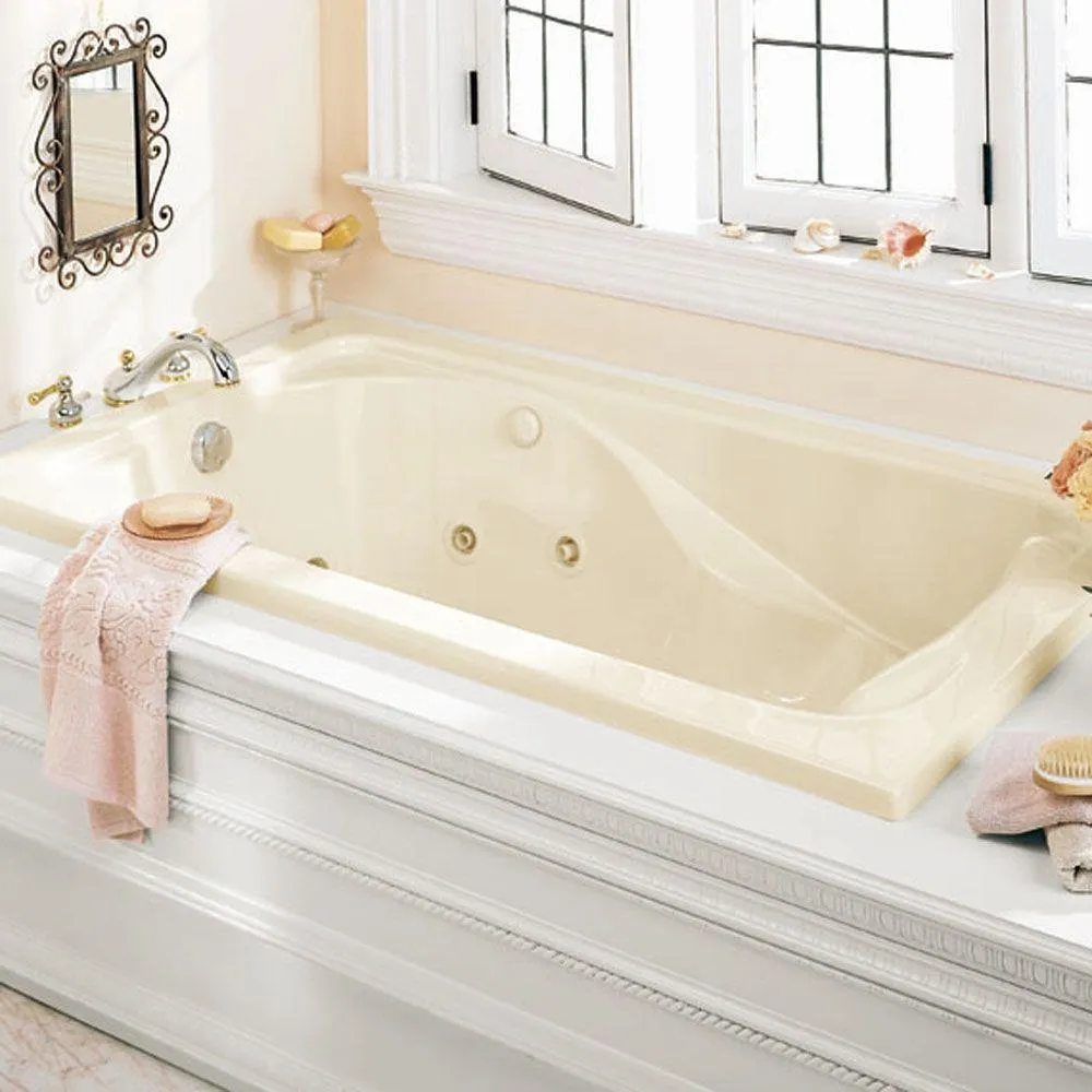 Cadet 60 in. x 42 in. Reversible Drain EverClean Whirlpool Tub in White, photo 3 of 13